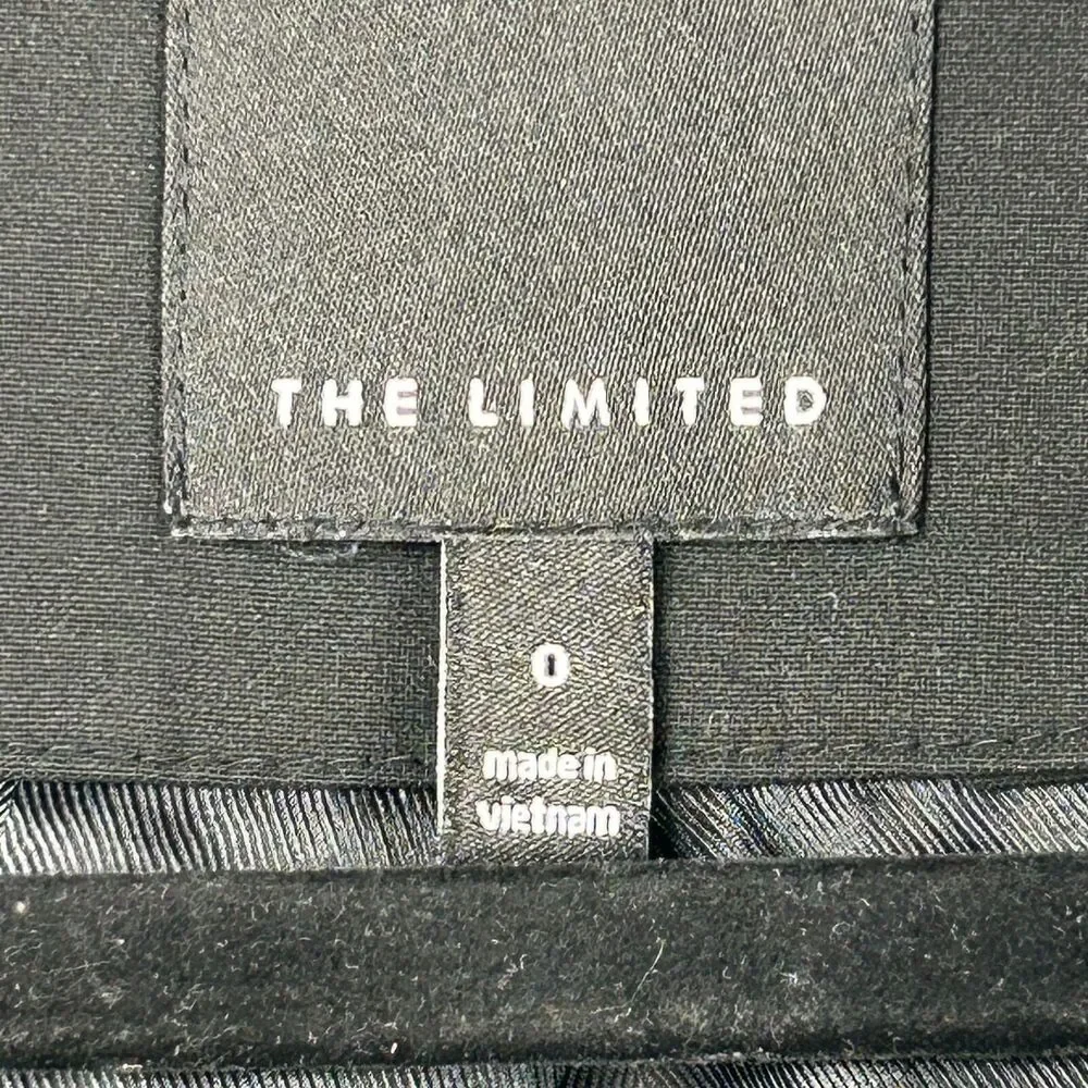 The Limited Jacket Womens 0 Black 3 Button Long Sleeve Single Breasted Blazer - Picture 6 of 11